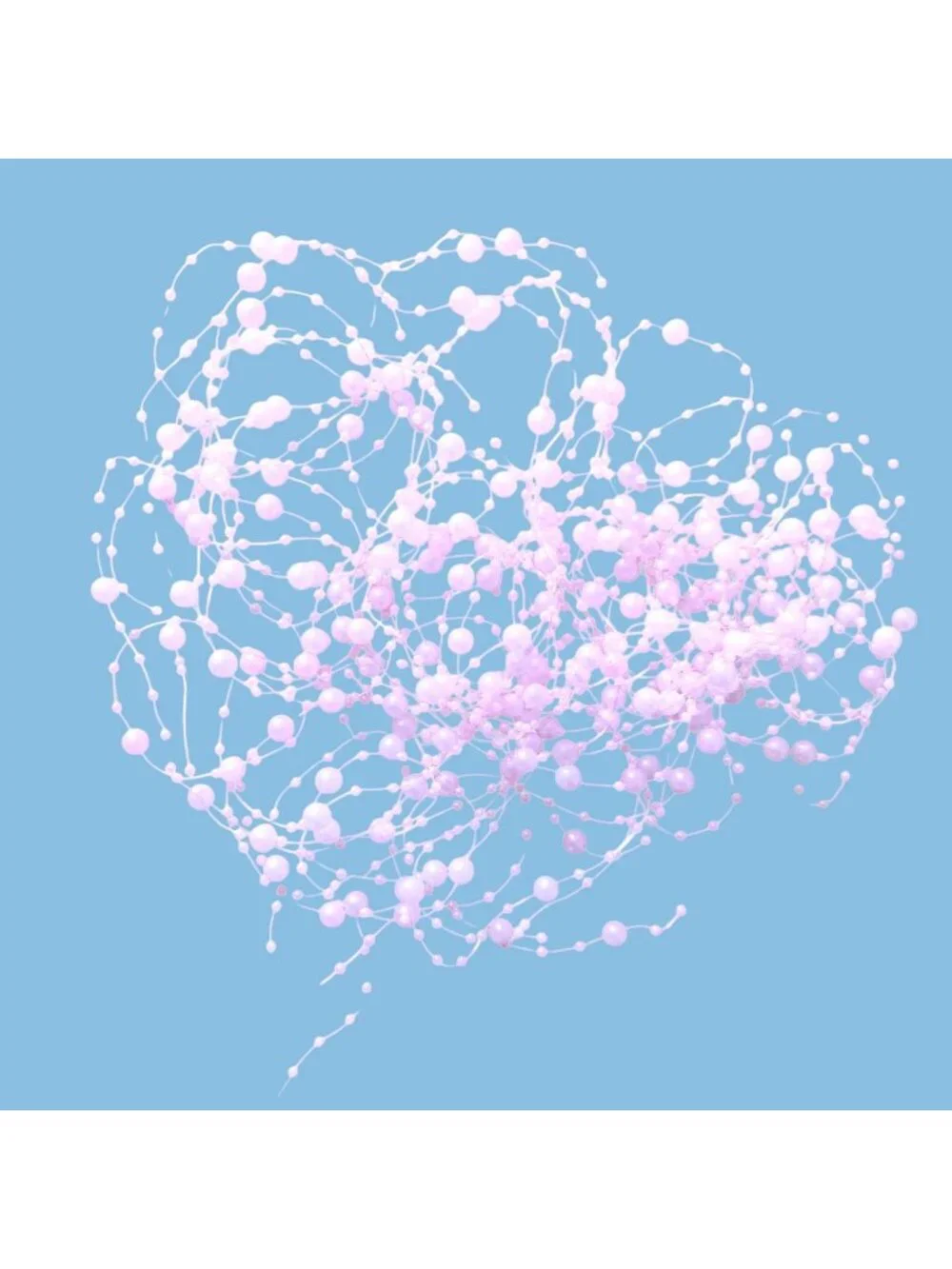 Pink Beaded Garland Table Spray Wire String Beads